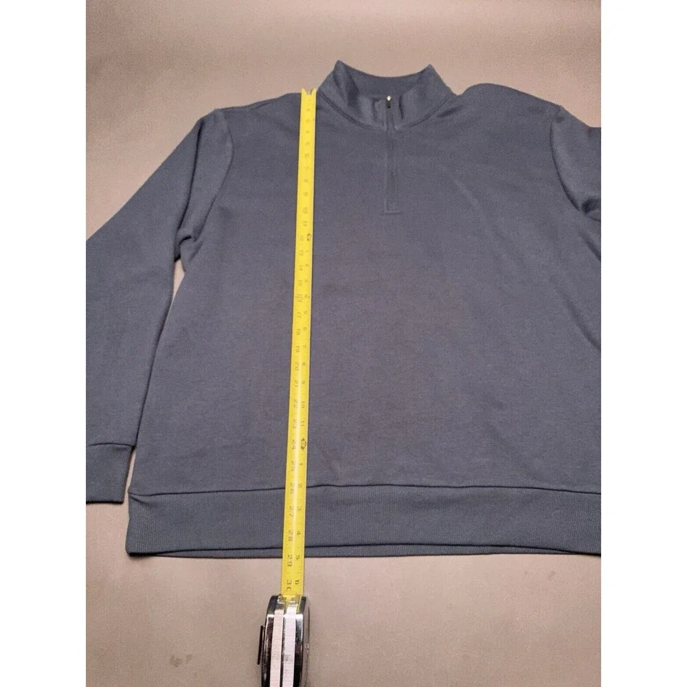 Zella Crewneck 1/4 Zip Pullover Dark Gray Sweater, Men’s XL